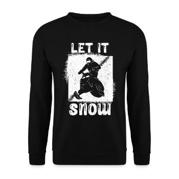 snowmobile - Unisex Sweatshirt - black - Front - Alina (178cm) & Michal (187cm)