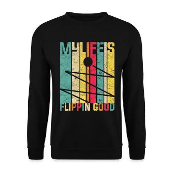 Retro Pinball Flipper Vintage Arcade Gaming - Sweat-shirt Unisexe - noir - Devant - Alina (178cm) & Michal (187cm)