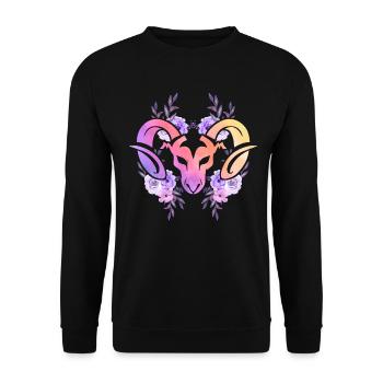 Bélier Signe astrologique Horoscope Astrologie - Sweat-shirt Unisexe - noir - Devant - Alina (178cm) & Michal (187cm)