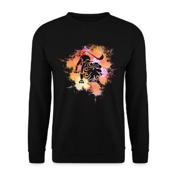 Lion Signe astrologique Horoscope Astrologie - Sweat-shirt Unisexe - noir - Devant - Alina (178cm) & Michal (187cm)