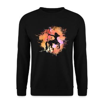 Sagittaire Signe astrologique Horoscope Astrologie - Sweat-shirt Unisexe - noir - Devant - Alina (178cm) & Michal (187cm)
