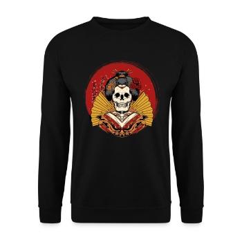 Japan Geisha - Unisex Sweatshirt - black - Front - Alina (178cm) & Michal (187cm)