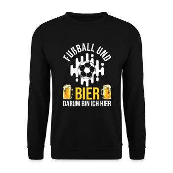 Fußball Fussball - Unisex Pullover - Schwarz - Vorne - Alina (178cm) & Michal (187cm)