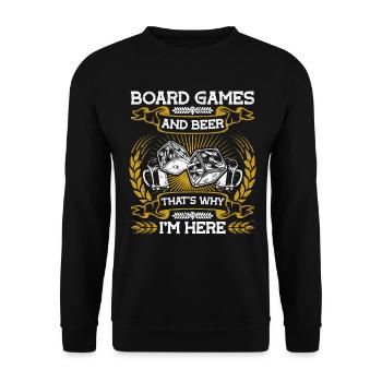board game - Unisex Sweatshirt - black - Front - Alina (178cm) & Michal (187cm)