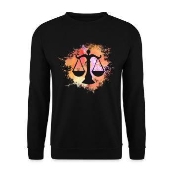 Waage Signe astrologique Horoscope Astrologie - Sweat-shirt Unisexe - noir - Devant - Alina (178cm) & Michal (187cm)