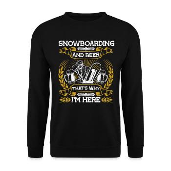 Snowboard Snowboarder Snowboarding - Unisex Sweatshirt - black - Front - Alina (178cm) & Michal (187cm)