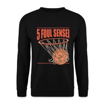 Basketball Basketballer - Unisex Sweatshirt - black - Front - Alina (178cm) & Michal (187cm)