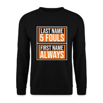 Basketball Basketballer - Unisex Sweatshirt - black - Front - Alina (178cm) & Michal (187cm)