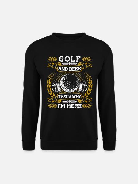 Golf Golfer Golfspieler Golfen Golfplatz - Unisex Pullover - Schwarz