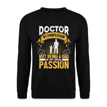 Doctor Doctor Specialist Physician - Unisex Sweatshirt - black - Front - Alina (178cm) & Michal (187cm)