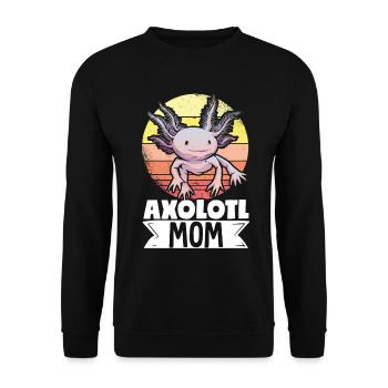 Axolots Lover Pet Animal Axolotl - Unisex Pullover - Schwarz - Vorne - Alina (178cm) & Michal (187cm)