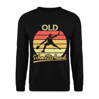 Old Schmetterhand - Unisex Pullover - Schwarz - Vorne - Alina (178cm) & Michal (187cm)