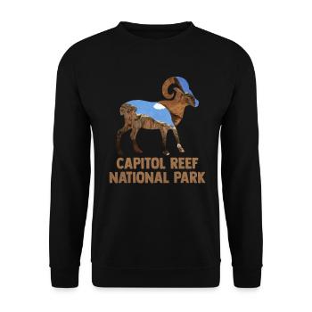 USA America National Park - Unisex Sweatshirt - black - Front - Alina (178cm) & Michal (187cm)