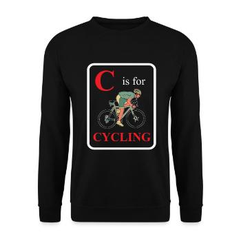 Road Bike Bicycle Road Cyclist Cycling Cyclist - Unisex Sweatshirt - black - Front - Alina (178cm) & Michal (187cm)