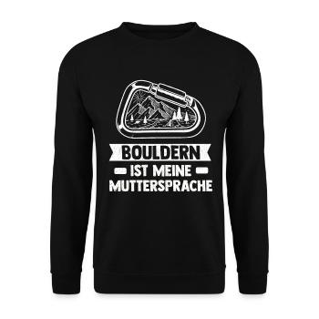 Bouldern - Unisex Pullover - Schwarz - Vorne - Alina (178cm) & Michal (187cm)
