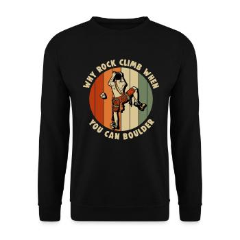 Bouldern - Unisex Pullover - Schwarz - Vorne - Alina (178cm) & Michal (187cm)