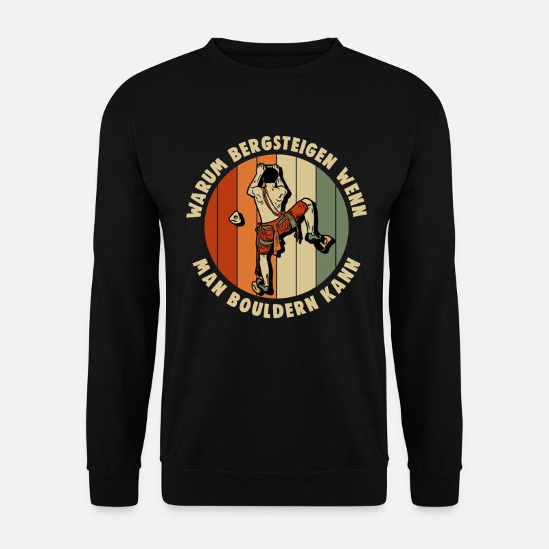 Bouldern - Unisex Pullover - Schwarz
