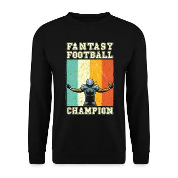 American Football Fantasy Football - Unisex Pullover - Schwarz - Vorne - Alina (178cm) & Michal (187cm)