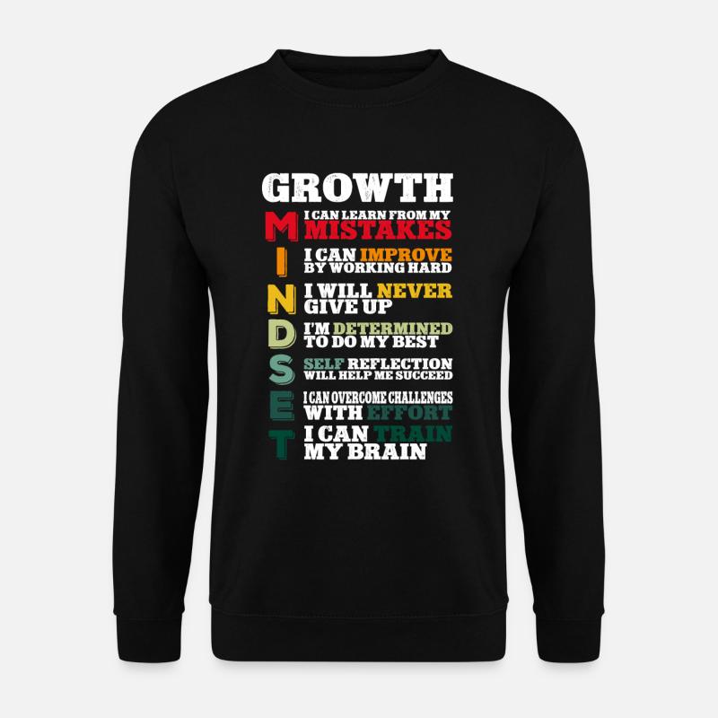 Teacher Growth Mindset - Unisex Pullover - Schwarz