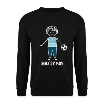 Football Football - Unisex Sweatshirt - black - Front - Alina (178cm) & Michal (187cm)