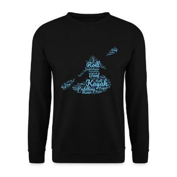Kayak Kayaker Paddling - Unisex Sweatshirt - black - Front - Alina (178cm) & Michal (187cm)