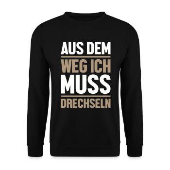 Drechseln Tischler Drechslerei Schreiner Drechsler - Unisex Pullover - Schwarz - Vorne - Alina (178cm) & Michal (187cm)