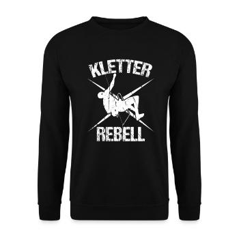 Klettern Bergsport Kletterer - Unisex Pullover - Schwarz - Vorne - Alina (178cm) & Michal (187cm)