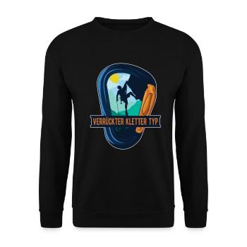 Klettern Bergsport Kletterer - Unisex Pullover - Schwarz - Vorne - Alina (178cm) & Michal (187cm)