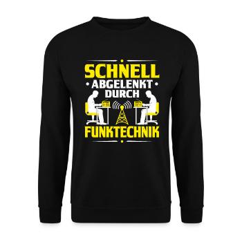 Amateurfunker Amateurfunk Radio Ham Amateur Radio - Unisex Pullover - Schwarz - Vorne - Alina (178cm) & Michal (187cm)