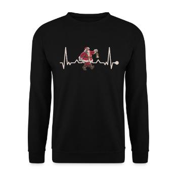 Weihnachten Shirt - Unisex Pullover - Schwarz - Vorne - Alina (178cm) & Michal (187cm)