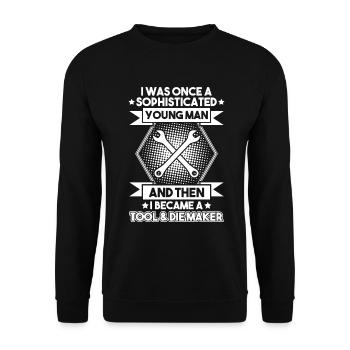 Werkzeugmechaniker Werkzeugmacher Tool & Die Maker - Unisex Pullover - Schwarz - Vorne - Alina (178cm) & Michal (187cm)