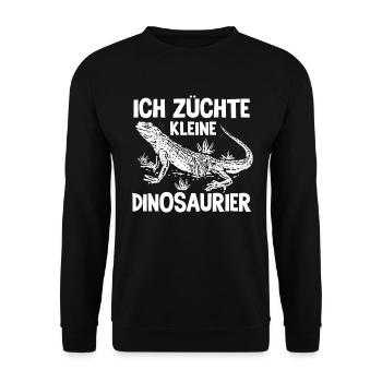 Reptilien Reptil Schlangen Eidechse Terrarium - Unisex Pullover - Schwarz - Vorne - Alina (178cm) & Michal (187cm)