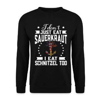 German-Americans - DNA Anchor - Unisex Sweatshirt - black - Front - Alina (178cm) & Michal (187cm)