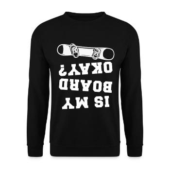 Snowboarding Is My Board Okay - Unisex Pullover - Schwarz - Vorne - Alina (178cm) & Michal (187cm)