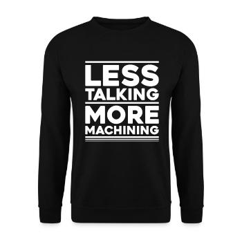 Cutting Machine Operator Lathe Milling Cutter CNC Machinist - Unisex Sweatshirt - black - Front - Alina (178cm) & Michal (187cm)