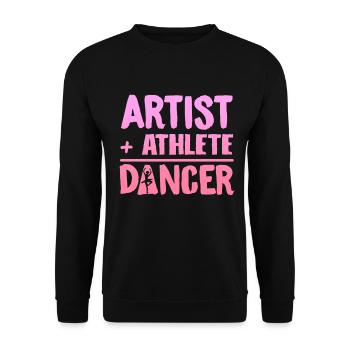 Ballet Dance Artist + Athlete = - Unisex Sweatshirt - black - Front - Alina (178cm) & Michal (187cm)