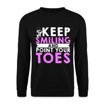 Ballet Dance Keep Smiling And - Unisex Sweatshirt - black - Front - Alina (178cm) & Michal (187cm)