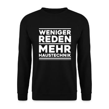 Haustechniker Haustechnik Techniker Gebäudetechnik - Unisex Pullover - Schwarz - Vorne - Alina (178cm) & Michal (187cm)