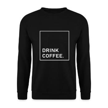 Barista Geschenkidee Minimalist Kaffee Liebhaber - Unisex Pullover - Schwarz - Vorne - Alina (178cm) & Michal (187cm)
