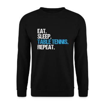 Table Tennis Ping Pong Pong Pppong Table Tennis - Unisex Sweatshirt - black - Front - Alina (178cm) & Michal (187cm)