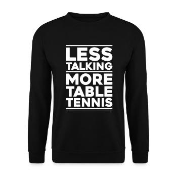 Table Tennis Ping Pong Pong Pppong Table Tennis - Unisex Sweatshirt - black - Front - Alina (178cm) & Michal (187cm)