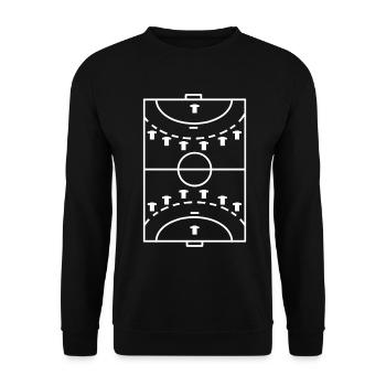 Handball Line-up Team Handball Player - Unisex Sweatshirt - black - Front - Alina (178cm) & Michal (187cm)