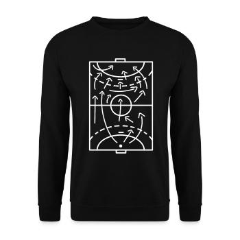 Handball Funny Tactics Coach Handball Club - Unisex Sweatshirt - black - Front - Alina (178cm) & Michal (187cm)