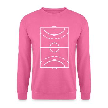 Handball Playing Field Minimalist Setup Training - Unisex Sweatshirt - pink - Front