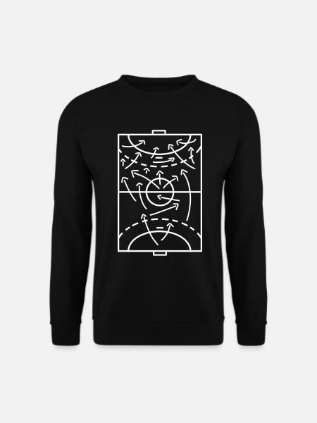 Lustige Handball Taktik Spielfeld Trainer - Unisex Pullover - Schwarz