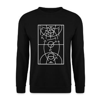 Basketball Tactics Team Basketball Player - Unisex Sweatshirt - black - Front - Alina (178cm) & Michal (187cm)