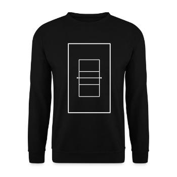 Volleyball court minimalism - Unisex Sweatshirt - black - Front - Alina (178cm) & Michal (187cm)