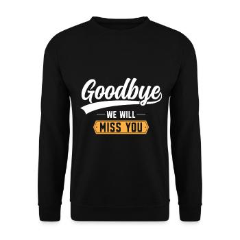 Farewell gift colleagues Job change - Unisex Sweatshirt - black - Front - Alina (178cm) & Michal (187cm)