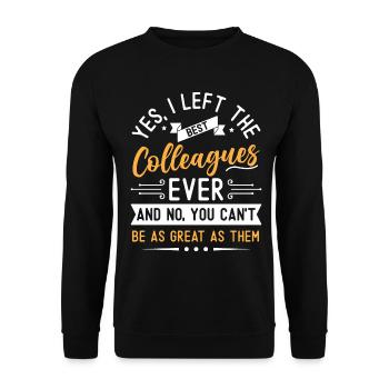 Farewell gift colleagues Job change - Unisex Sweatshirt - black - Front - Alina (178cm) & Michal (187cm)