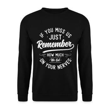 Farewell gift colleagues Job change - Unisex Sweatshirt - black - Front - Alina (178cm) & Michal (187cm)